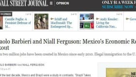 México, "el nuevo país del futuro", afirma el diario 'WSJ'