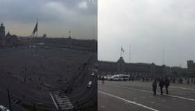 El Zócalo, cercado por mensaje de EPN en Palacio Nacional (foto)