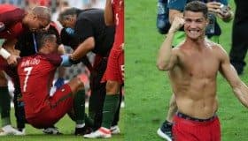 Cristiano Ronaldo: los rostros del dolor y el campeonato (Fotos)