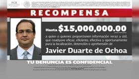 Juez se niega a suspender recompensa para localizar a Javier Duarte