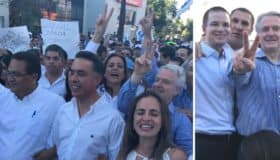 Zavala, Moreno Valle y Anaya marchan en Coahuila por irregularidades en elecciones (Foto)