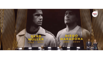 Así fue el homenaje a dos leyendas:  Gerd Müller y Diego Armando Maradona | Video