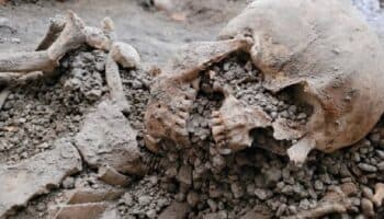 Hallan otros dos cuerpos en Pompeya que murieron por el terremoto que acompañó a la erupción