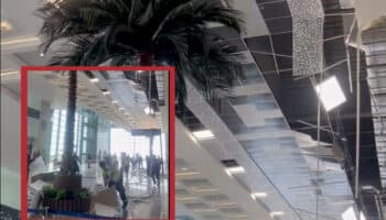 ¿Qué pasó en el AIFA? Difunden video del desplome de una sección del techo