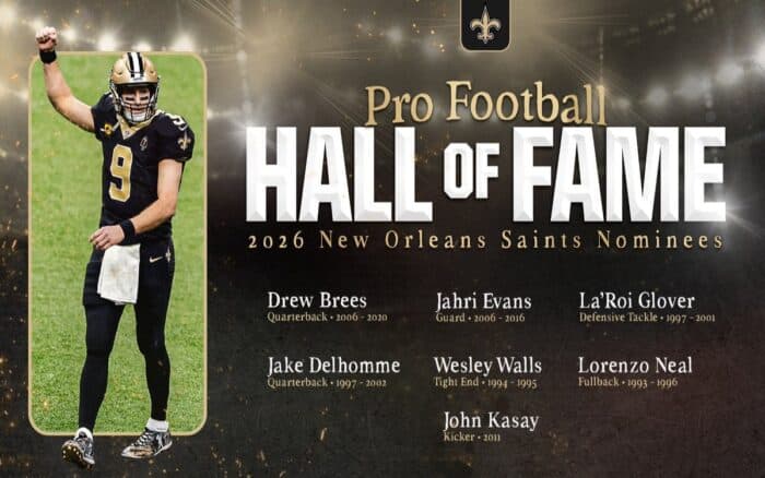 NFL: Destacan Brees, Rivers y Smith entre los nominados al Salón de la Fama 2026 | Video