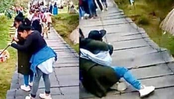 Colapsa puente colgante con turistas en Chiapas | Video