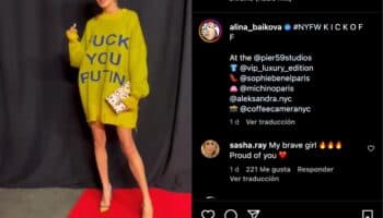 'Fuck you Putin': Modelo ucraniana protesta en la Semana de la Moda de NY