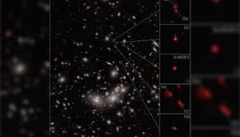 Telescopio Webb confirma primer cúmulo de 7 galaxias