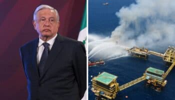 AMLO llama 'pequeña fuga' al derrame de Pemex en Golfo de México