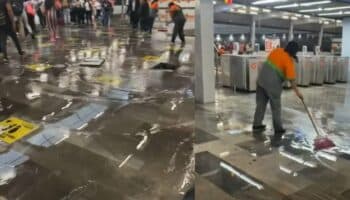 Videos | Se inunda estación Cuatro Caminos de Línea 2 del Metro CDMX