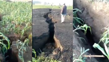 ¡Se abre la tierra! Aparece grieta de 500 metros en Cocotitlán | Video