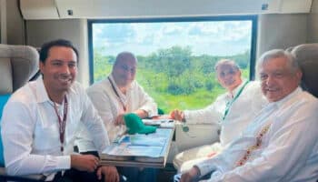 AMLO estrena el Tren Maya; recorre tramo de Campeche a Mérida