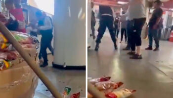 Video | Vendedores ambulantes golpean a policías en Metro Pantitlán