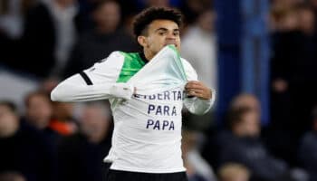 Anota Luis Díaz en empate del Liverpool y pide la liberación de su padre | Video