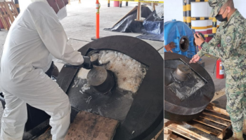 Marina asegura más de 80 kilos de metanfetamina dentro de caja de engrane en Veracruz | Video