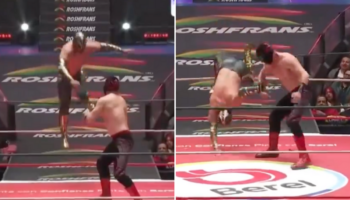 Video | Oro Jr. sufre una impactante lesión desde la tercera cuerda en la Arena México