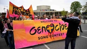 Videos | Miles en Suecia piden expulsar a Israel de Eurovisión por sus ataques contra Gaza