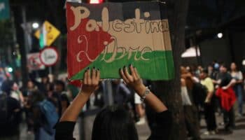 Manifestantes pro Palestina protestan frente a embajada de Israel en México | Video