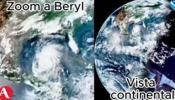 El video más espectacular de Beryl: así fue su ruta desde el espacio