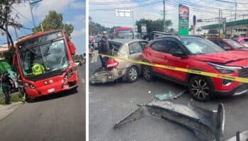 CDMX: Metrobús se queda sin frenos y ocasiona choque múltiple en Venustiano Carranza