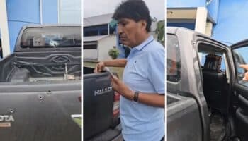 Evo Morales cuenta los balazos que impactaron en su camioneta | Video