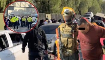 Grupo 'Los 300' protestan por detención de su líder 'El Conejo'; generan caos vial