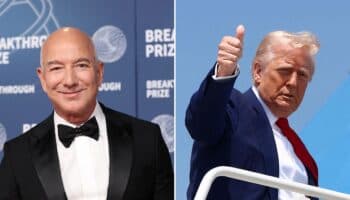 Amazon niega mostrar el costo extra por aranceles; Trump elogia a Bezos