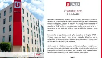 Estudiante sobrevive tras caer del quinto piso en la UPAEP