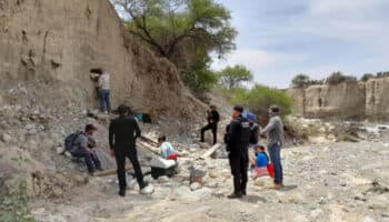 Llamada anónima lleva al equipo del INAH a los presuntos restos de un mamut en Tamaulipas