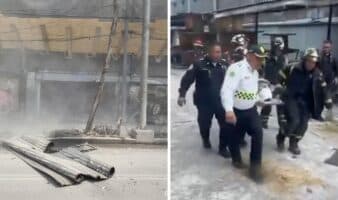 Colapsa edificio en alcaldía Cuauhtémoc; rescatan a dos personas