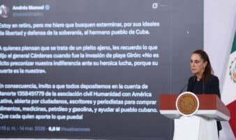 Sheinbaum responde al llamado de AMLO y hará donación económica 'personal' a Cuba