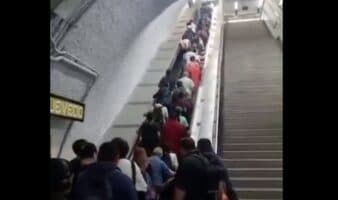 Once heridos tras caída masiva en escaleras eléctricas en Línea 3 del Metro