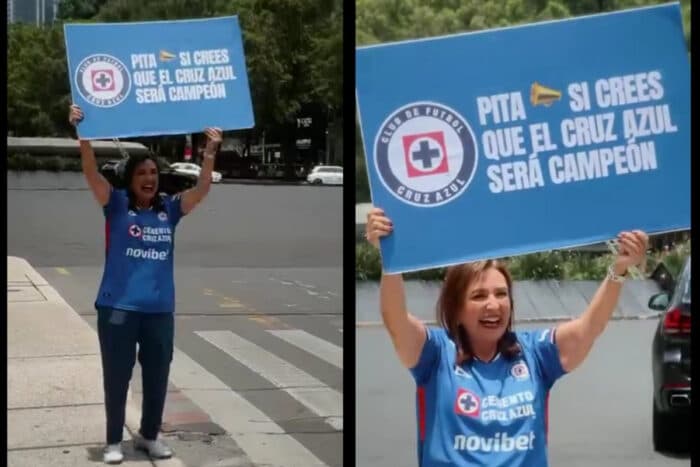 Xóchitl Gálvez sale a las calles para apoyar al Cruz Azul | Video