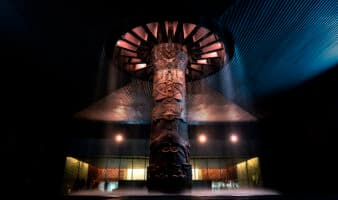 Intensas lluvias causan ingreso de agua en la Sala Mexica del Museo Nacional de Antropología