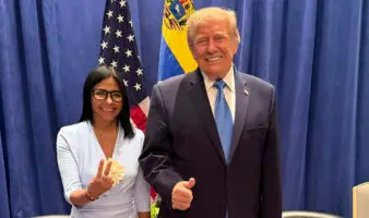 Trump y Delcy Rodríguez se reúnen por primera vez en Nueva York