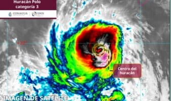 Huracán Polo, categoría 3, amenaza con lluvias a 17 estados y obliga a cerrar puertos y playas