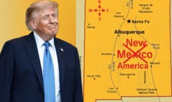 Ahora Trump publica mapa y cambia el nombre de Nuevo Mexico por 'Nueva America’