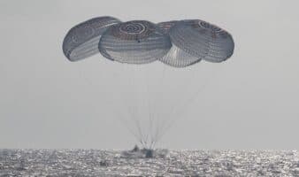 Los cuatro astronautas de Crew 12 regresaron a la tierra